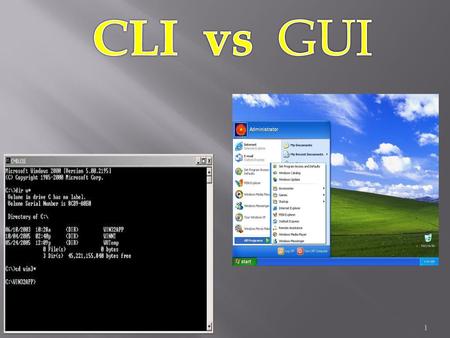 CLI vs GUI.