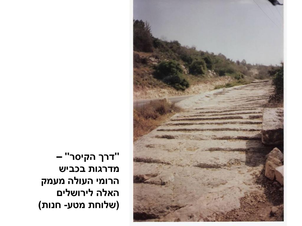 דרך הקיסר –מדרגות בכביש הרומי העולה מעמק האלה לירושלים (שלוחת מטע- חנות)